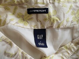 GAP STRETCH LADIES A-LINE SKIRT-LINED-1-COTTON/SPANDEX-BARELY WORN-WASHE... - $7.69