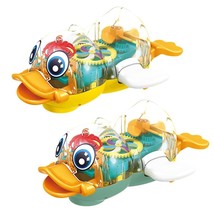 JSBlueRIdge Electric Transparent Rotating Universal Gear Duck - Perfect Toy for  - £11.60 GBP