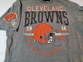 Cleveland Browns NFL Football Gray T Shirt 2XL Distressed Helmut Ohio  - £18.44 GBP