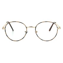 Clear Lens Eyeglasses Vintage Fashion Round Oval Metal UV400 Gold Black ... - €10,00 EUR