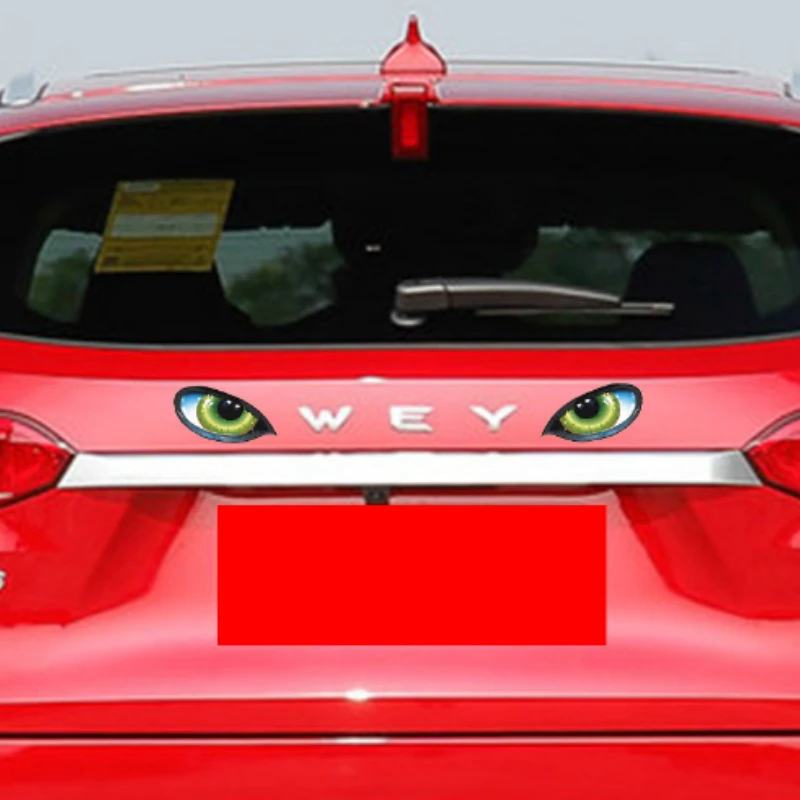 Car Creative Reflective Car Stickers Rearview Mirror Eyes Funny Stickers 3D Sc - £9.53 GBP