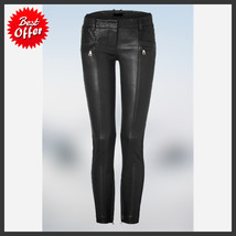 Women&#39;s Leather Pants Genuine Lambskin Leather Party Skinny Legging Trou... - $160.80 CAD