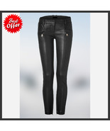 Women&#39;s Leather Pants Genuine Lambskin Leather Party Skinny Legging Trou... - $117.50