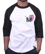 Motivation Ann Arbor Mens Black White Rose Unbeaten 3/4 Sleeve Raglan T-... - €18,86 EUR