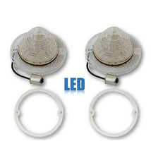 60 Chevy Impala Clear LED Rear Back Up Reverse Light Lenses & Gaskets Pair 1960 - £81.08 GBP
