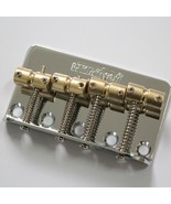 Wilkinson Chrome WBBC Bass Bridge, Brass Saddle In Gold in 4 strings - £10.82 GBP