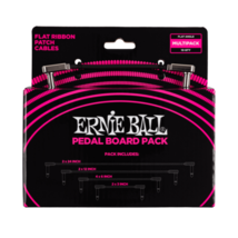 Ernie Ball Flat Ribbon Patch Cables Pedalboard Multi-Pack - Black - $74.99