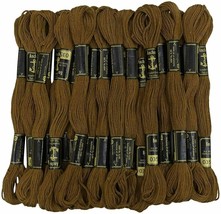 Anchor Threads Stranded Cotton Thread Cross Stitch Hand Embroidery Floss Brown - £9.69 GBP