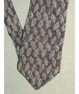 Louis Feraud USA Neck Tie / Necktie 100% Silk gray beige red 56&quot;x3.75 - £6.47 GBP