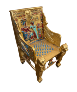 Copy of King Tutankhamun’s Throne Chair – Handcrafted in Egypt – Gold Fi... - $835.00