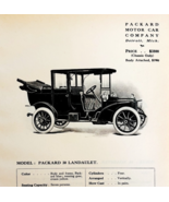 1908 Packard Model 30 Landaulet Print Catalog Advertisement Automobilia ... - €25,68 EUR
