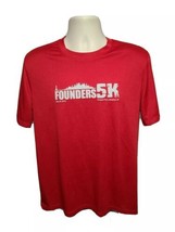 2013 Founders 5K Prospect Park Brooklyn NY Mens Medium Red Jersey - £15.30 GBP