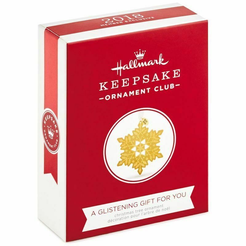 Hallmark Keepsake 2018A Glistening Gift Snowflake Exclusive Ornament New w Box - $2.71