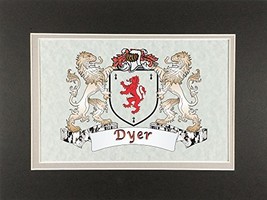 Dyer Irish Coat of Arms Print - Frameable 9&quot; x 12&quot; - $24.00