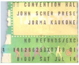 Jorma Kaukonen Hot Tuna Concert Ticket Stub July 14 1979 Asbury Park New Jersey - $34.64