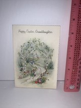 Vintage 1950’s Rust Craft Happy Easter Granddaughter Greeting Card - £3.90 GBP