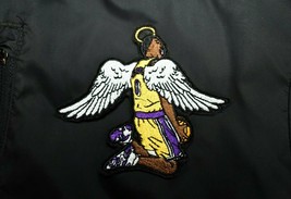 Kobe Bryant Angel Dunk Basketball, Black Gold and Purple Embroidered Patch - £11.15 GBP