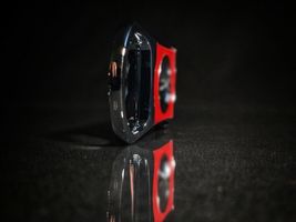 Brizard and Co Black Python Pattern and Red Leather cigar V cutter image 8