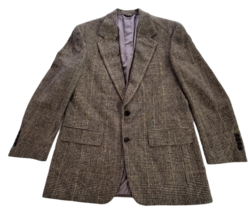 Lord &amp; Taylor Fifth Ave Collection 100% Camel Hair Men&#39;s Herringbone Blazer 44R - £30.79 GBP