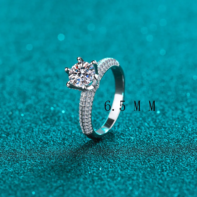 1-2ct Diamond S925 Sterling Silver Moissanite Wedding Rings for Women  White D F - £76.66 GBP