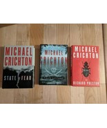 Lot of 3 Michael Crichton -State of Fear, Pirate Latitudes, Micro -1st E... - £7.83 GBP