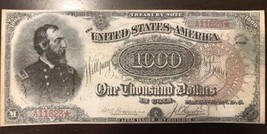 Reproduction United States Treasury Note 1890 Civil War Meade Currency - £3.19 GBP