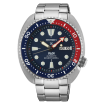 Seiko Padi Prospex Turtle Pepsi 45 mm Automatic Stainless Steel Watch - SRPE99K1 - £257.81 GBP