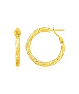 14k Yellow Gold Petite Twisted Round Hoop Earrings - $415.79