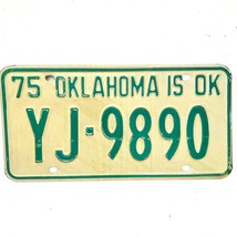 1975 United States Oklahoma Oklahoma County Passenger License Plate YJ-9890 - £14.72 GBP