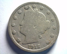 1912 Liberty Nickel Very Good Vg Nice Original Coin Bobs Coins Fast 99c Ship - £2.36 GBP