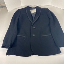 American Eagle Outfitters Blazer Womens M Suit Jacket Black Wool Blend P... - $25.62