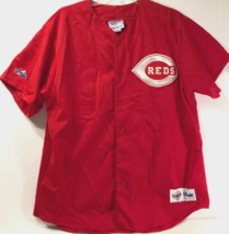 Cincinnati Reds Vintage 90s Mlb Red Diamond Collection Logo Baseball Jersey Xl - £52.70 GBP