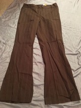 Apostrophe Womens Dress Pants  Slacks Brown With Stripes Size 10 New NWT - £5.56 GBP