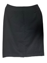 Tahari Arthur S. Levine Women&#39;s Pinstripe Pencil Skirt w/ Back Zip Size 2 Black - £11.86 GBP