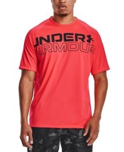 Under Armour Mens Tech 2.0 Wordmark T Shirt Size X-Large Color Red/Black - £19.91 GBP