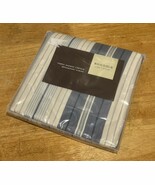 Sonoma Life &amp; Style - Bridgeport Stripe Blue  Cream Fabric SHOWER CURTAIN - $33.93 CAD