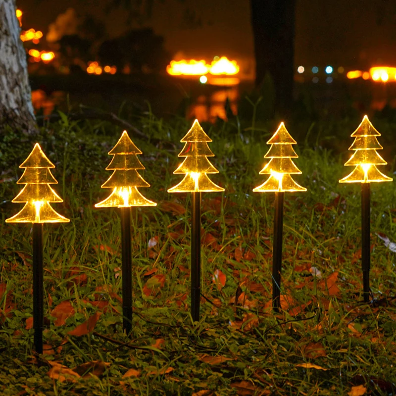 Solar LED Stake Lights Outdoor Garden Christmas tree Decoration Lights For Chris - £147.43 GBP