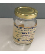 Vintage empty Henry Ford museum glass pumpkin butter jar greenfield village - $366.64 MXN