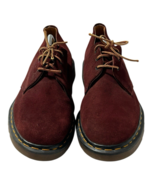 DR. MARTENS 1461 MADE IN ENGLAND BURGUNDY BUCK SUEDE SHOES D1755 SZ 14 U... - $160.10 CAD