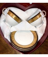 Espresso Tea For Two Set D&#39;Moda Fine Porcelain China heart shaped box - $514.37 MXN