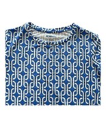 IBKUL Top Women&#39;s Size Large Blue Chain Link Long Sleeve Mesh Sun UPF Golf - $459.21 MXN