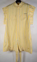 Dsquared2 Dsquared Romper Belted Dress Shirt Yellow Stripe 40 Womens Italy - £155.69 GBP