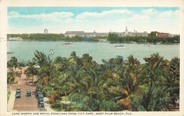 West Palm Beach~Lake WORTH-ROYAL Poinciana From City Park~A Guionnaud Postcard - £10.41 GBP