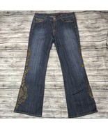 YANK MEDIUM BLUE WASH FLARE LEG JEANS! Size 31 - £13.98 GBP