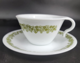 Corelle Livingware Cup and Saucer Green Spring Blossom Hook Handle Made ... - $5.88