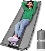 Foxelli Self Inflating Sleeping Pad For Camping, Backpacking, Hiking, Insulated - £37.91 GBP