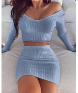 Premium Casual Sexy Slim Mini Dress Skirt Bodycon Knit Sweater Party Club - $49.99
