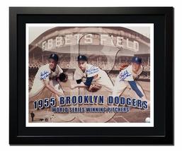 Roger Craig, Johnny Podres, Clem Labine of the Brooklyn Dodgers Autographed Phot - £225.41 GBP