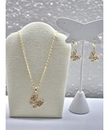 Colorful Butterfly Set Necklace and Earrings  - $473.21 MXN