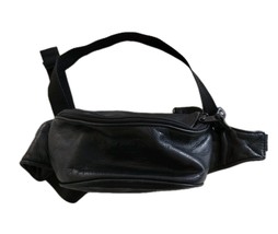 Vintage Black Leather Hard Rock Cafe Orlando Fanny Pack w/ Key Chain Holder - $27.71